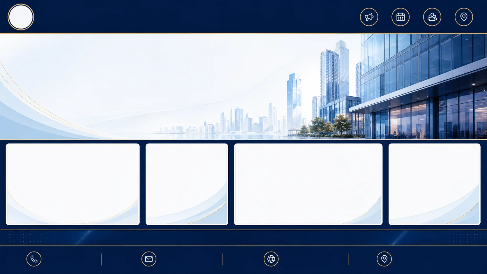 Corporate Campus editable template layout preview