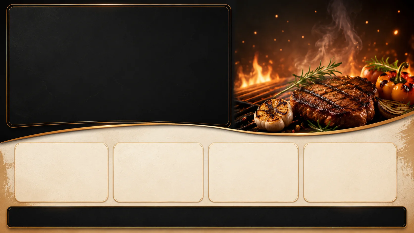Fire Grill Feature editable template layout preview