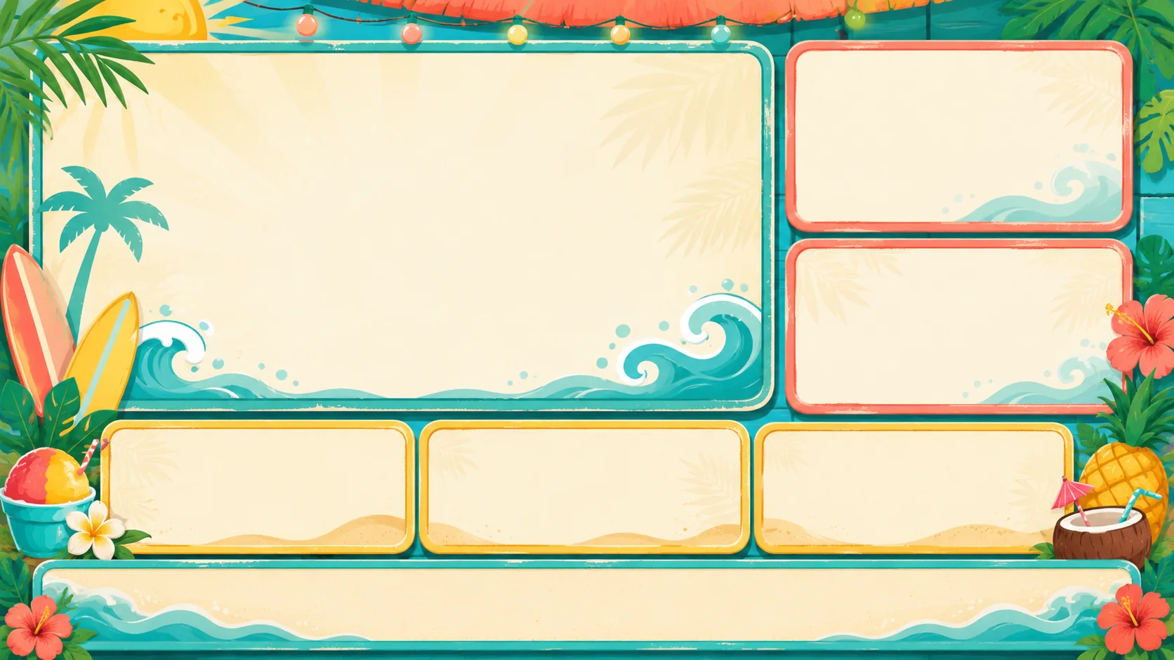 Tropical Resort editable template layout preview