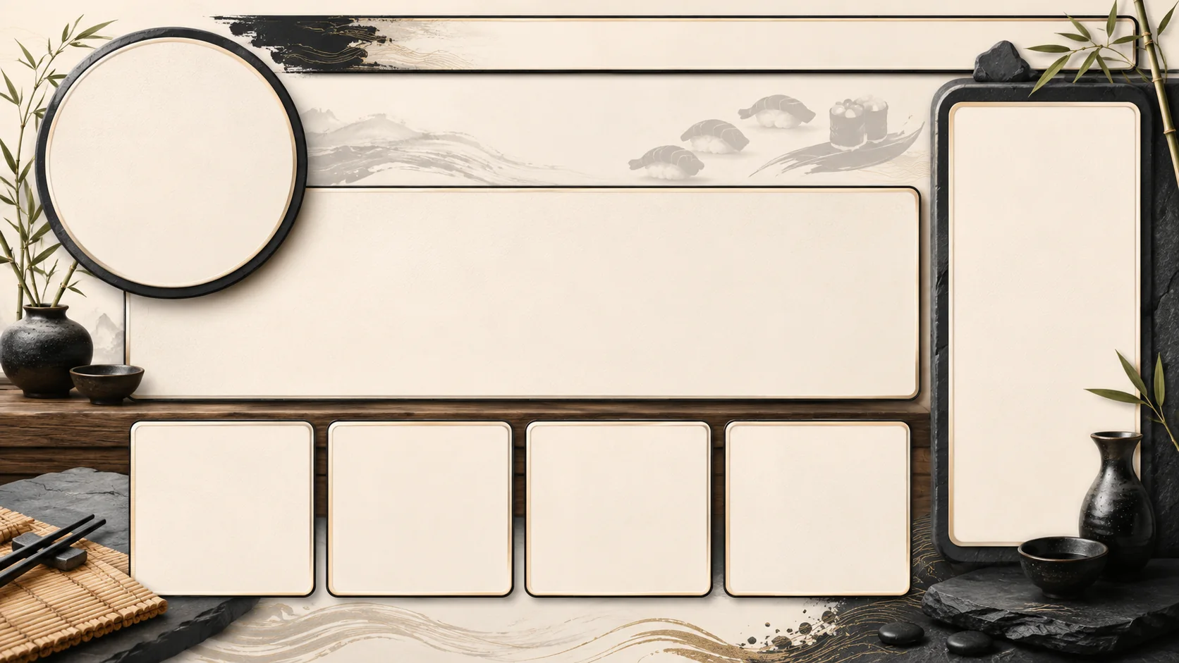 Minimal zen-inspired editable ambient display layout